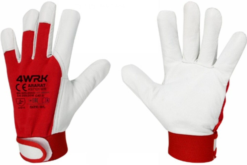 Skórzane rękawice robocze ARARAT KS7101 WR 8/M